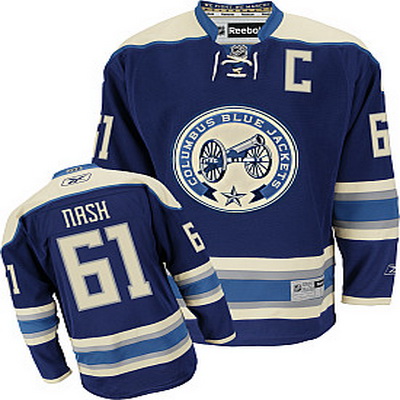 Branded Blue Third NHL Columbus Blue Jackets 61 Rick Nash Hockey Jersey
